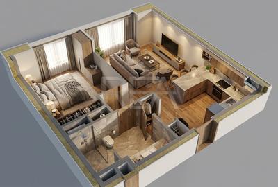 Apartament cu 2 camere semidecomandat în Barbu Văcărescu