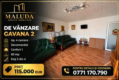 Apartament cu 4 camere decomandat, mobilat în Găvana 2