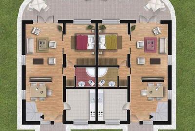 Duplex in complexul Aria Residences Corbeanca mobilat si utilat COMISION 0% - 16