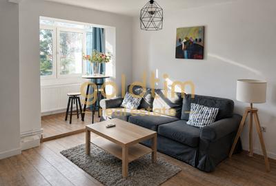 Apartament cu 2 camere semidecomandat, mobilat în Băneasa