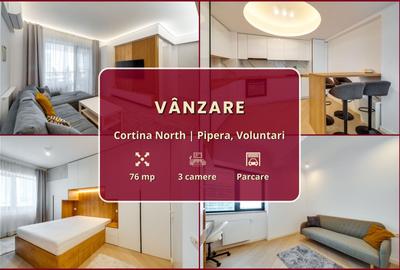 Cortina North || 3 camere || Birou || Investiție || Comision 0% - 2
