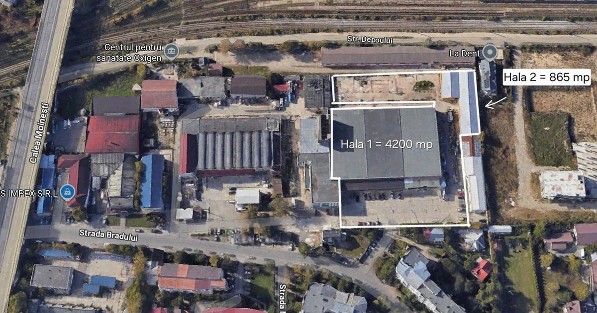 Hale Industriale 5065 mp de vanzare Str. Bradului - Bacau