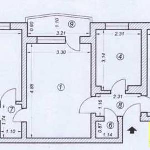 Apartament cu 3 camere semidecomandat în Tomis III