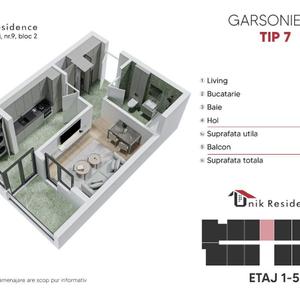 Garsonieră decomandată în Berceni