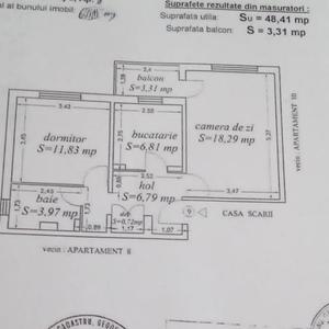 Apartament cu 2 camere decomandat în Dacia