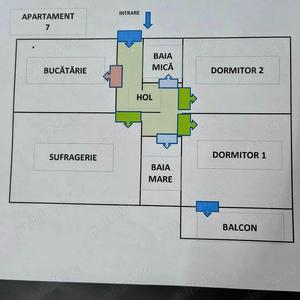 Apartament cu 3 camere decomandat în Steaua