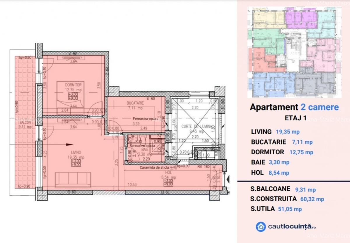 Apartament cu 2 camere semidecomandat în Sisești - 14