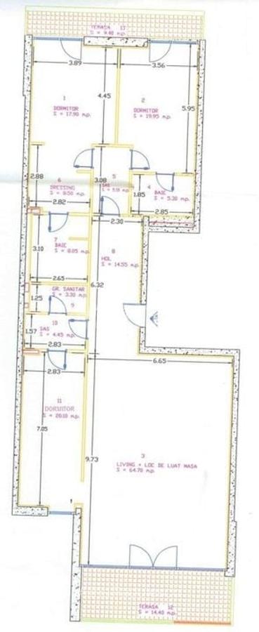 Apartament cu 4 camere decomandat, mobilat în Șoseaua Nordului - 14