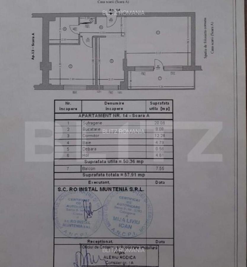 Apartament 2 camere, 58 mp, cartier Trivale - 3