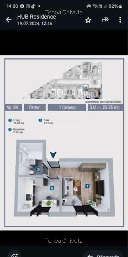 Garsonieră moderna, zonă centrală – Militari Residence, Str. Rezervelor - 3