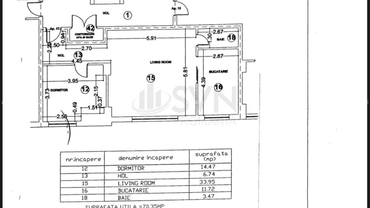 Apartament cu 2 camere decomandat în Dorobanți - 12