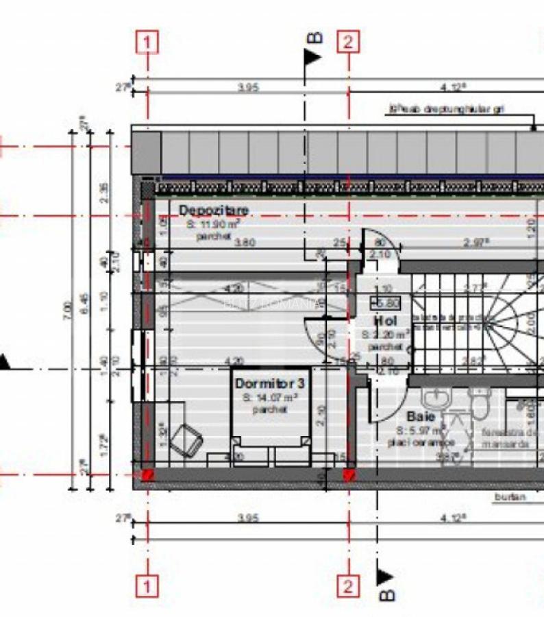 COMISION 0! Duplex 4 camere, 120mp, 200 teren, proiect final - 3