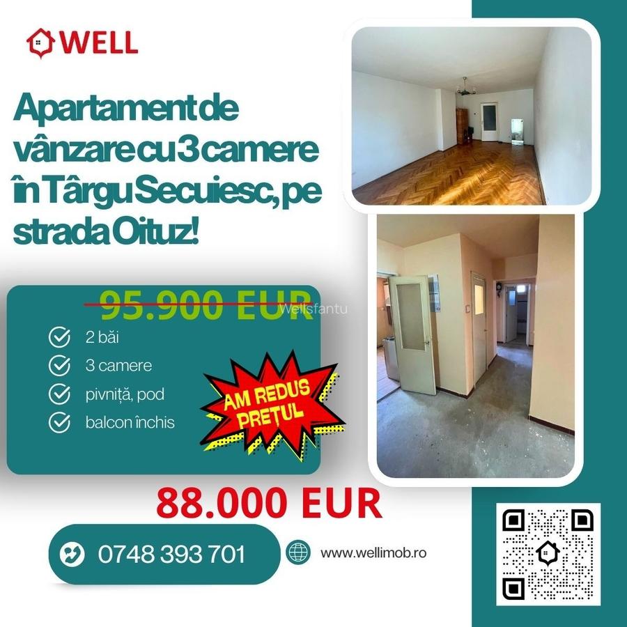 Apartament de vânzare cu 3 camere în Târgu Secuiesc, pe strada Oituz! - 13