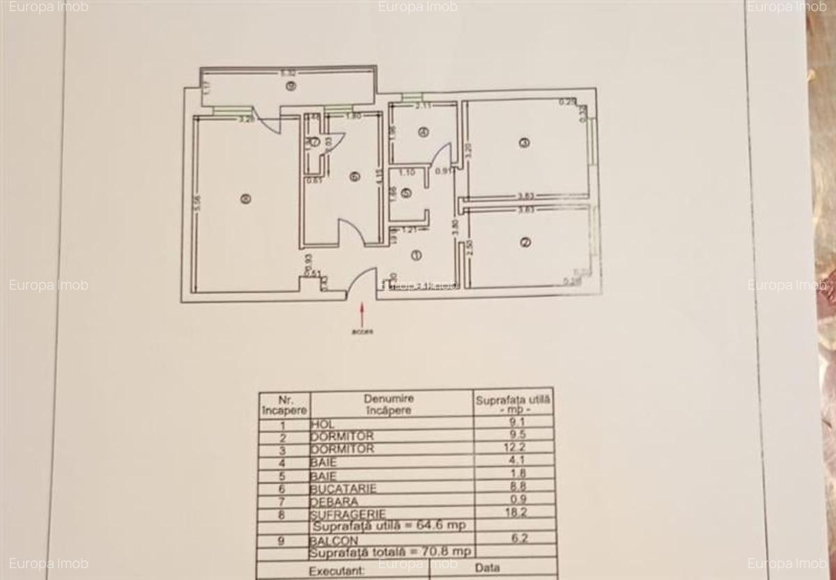 Apartament 3 camere de vanzare zona E3 -Tulcea - 5