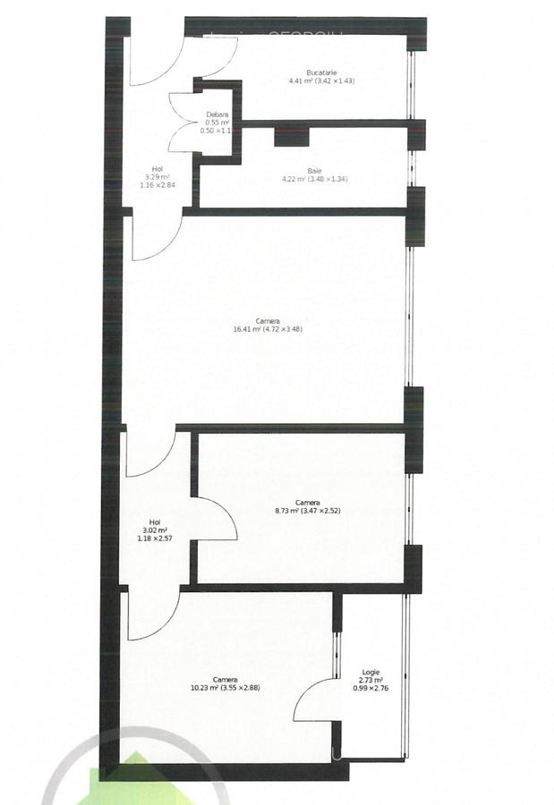 Bd. Cetatii, 3 camere, etaj III - 10