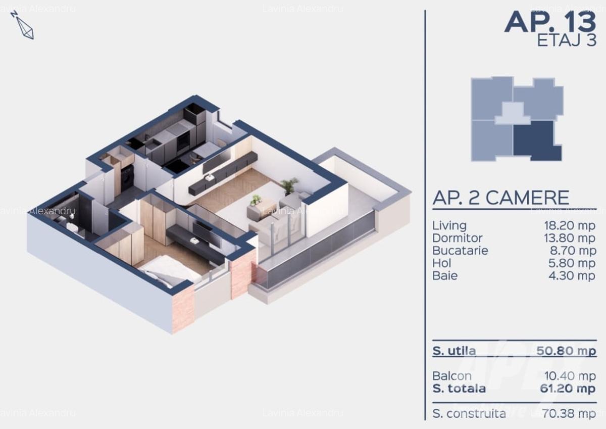 Apartament 2 camere bloc nou | COMISION 0% | Prel. Ghencea-Ghindari - 6
