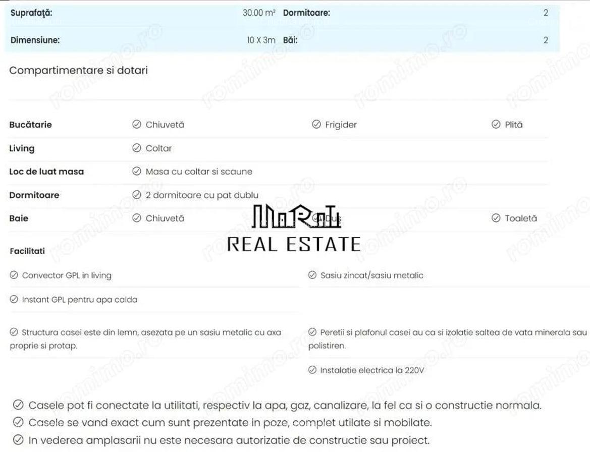 Casa mobila Nordstar RRC31 - 30 mp, complet mobilata si utilata - 12