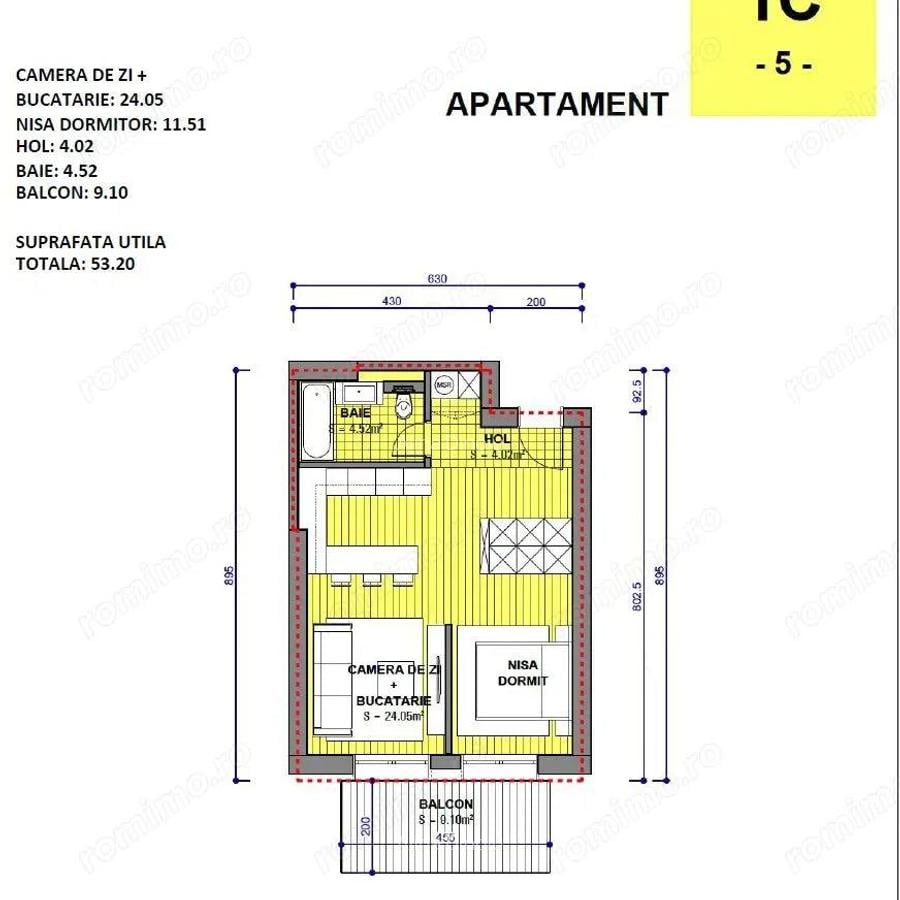 Apartament 2 camere Obor I SkyLight Obor I 53mp - Veranda Mall - 1