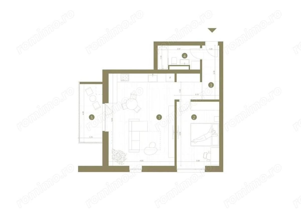 Apartament 2 camere Via Universitate Arad la presale - 7