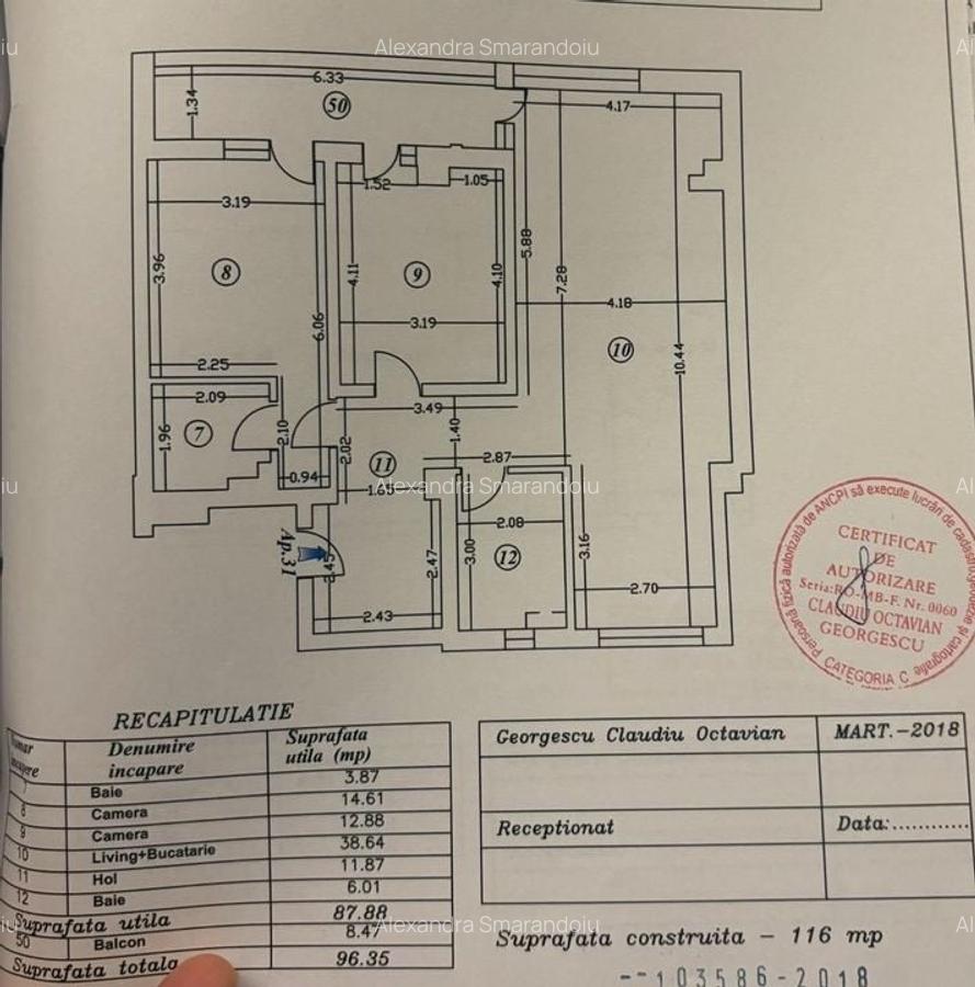 3 CAMERE + LOC DE PARCARE inclus || AVIATIEI || BLOC 2018 - 25