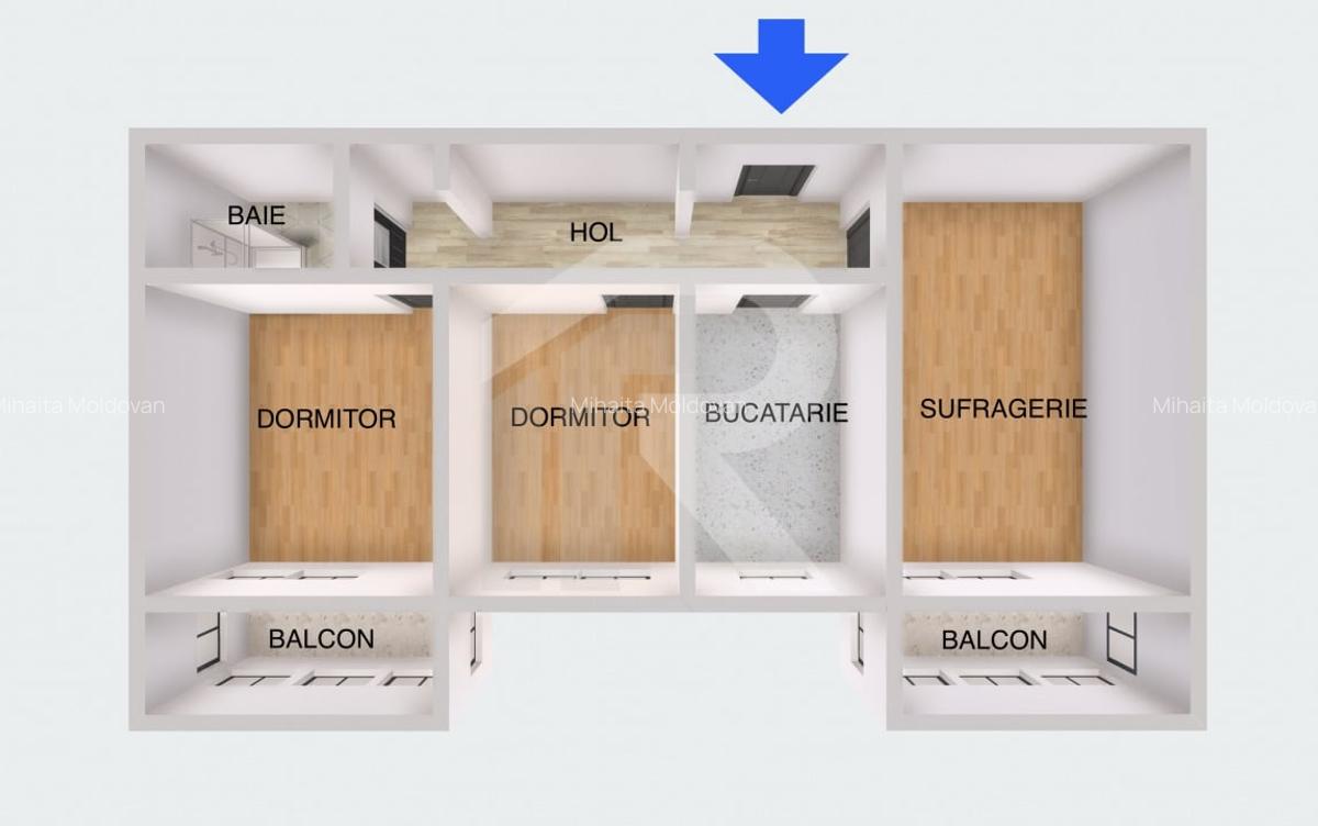 Lacul Tei – Teiul Doamnei, Etaj 3, 2 balcoane , Orientare VEST, Bloc reabilitat - 1