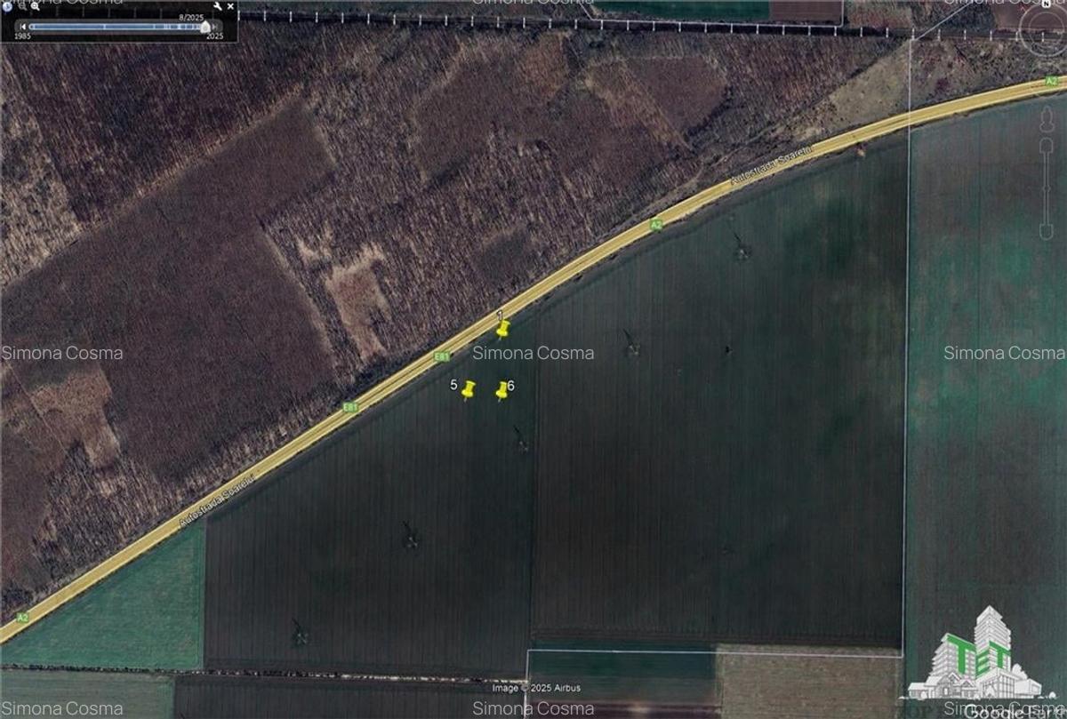 Teren de vanzare Branesti, deschidere la A2, 9000 mp - 2