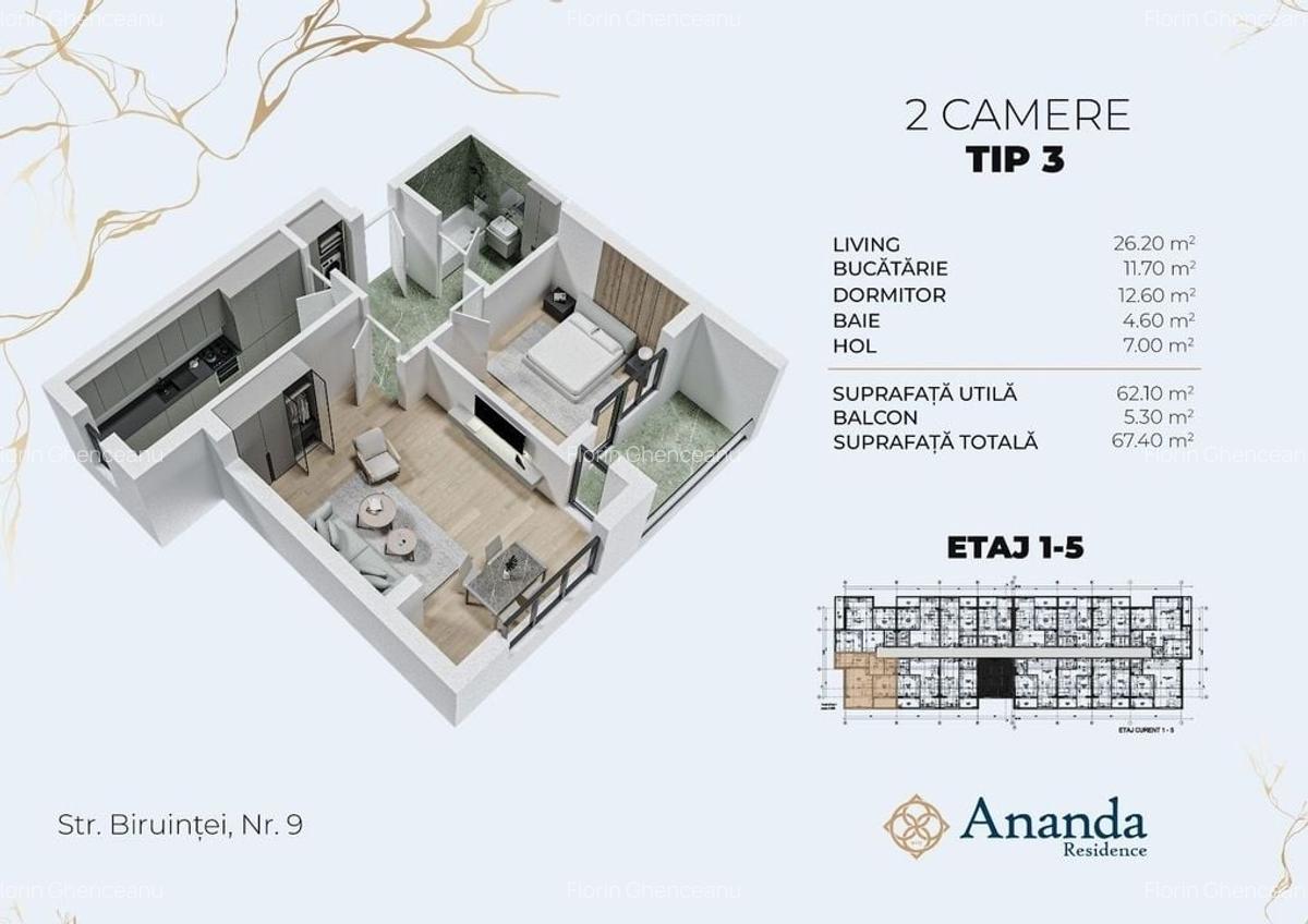 Apartament cu 2 camere decomandat în Nord-Vest - 1