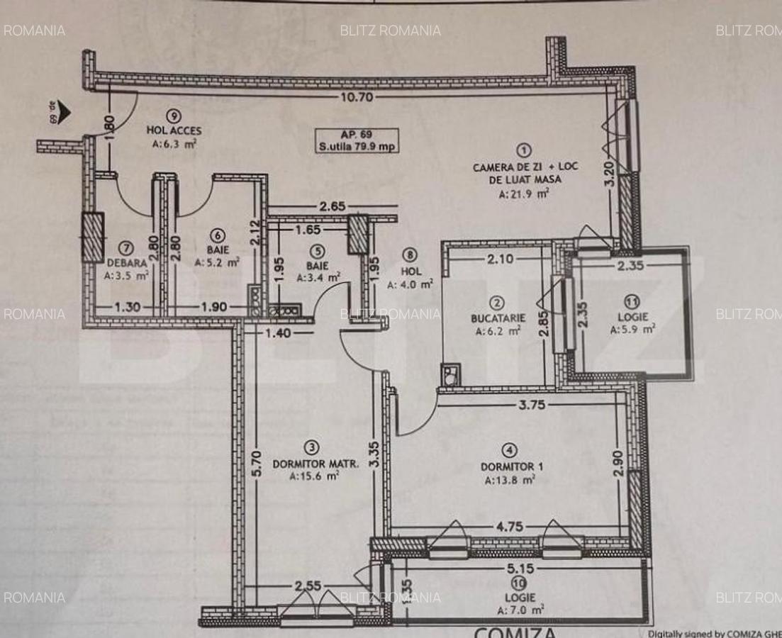 Apartament cu 3 camere cu CF, semifinisat, zona Avram Iancu - 4
