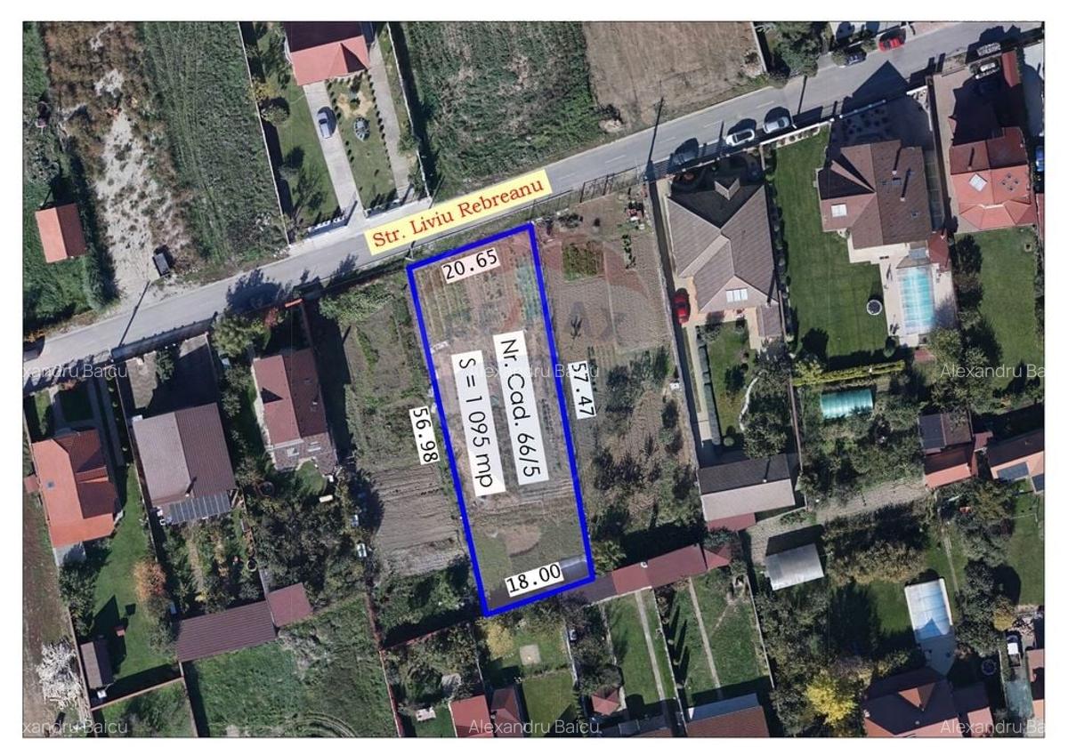 Teren 1,095mp Sanmartin, Beverly Hills / Strada Liviu Rebreanu - 1