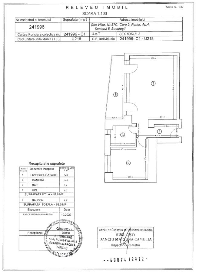 2 camere bloc nou, fatada ventilata, mutare rapida - Parter - 1