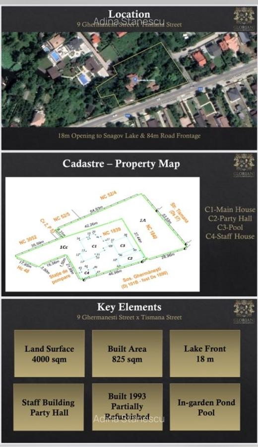 Vila Ghermanesti cu piscina, casa secundara, zona de petreceri si deschidere lac - 16