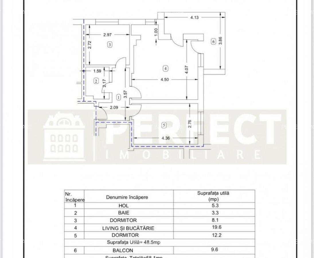 Apartament !!NOU!! 3 camere etaj 6/8 PRET 82000 euro - 9