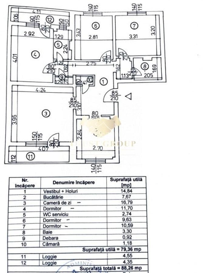 Apartament 4 camere Victoriei etaj 4 bloc reabilitat - 18