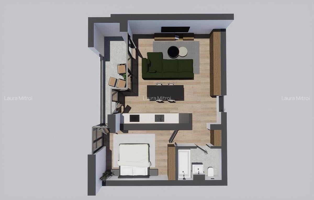 Apartament 2 camere, etaj 9 , Alenia Botanic Park - 3