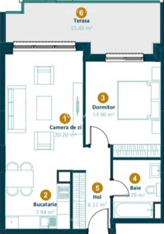 Apartament modern cu terasa  si finisaje premium in cartierul Intre Lacuri - 11