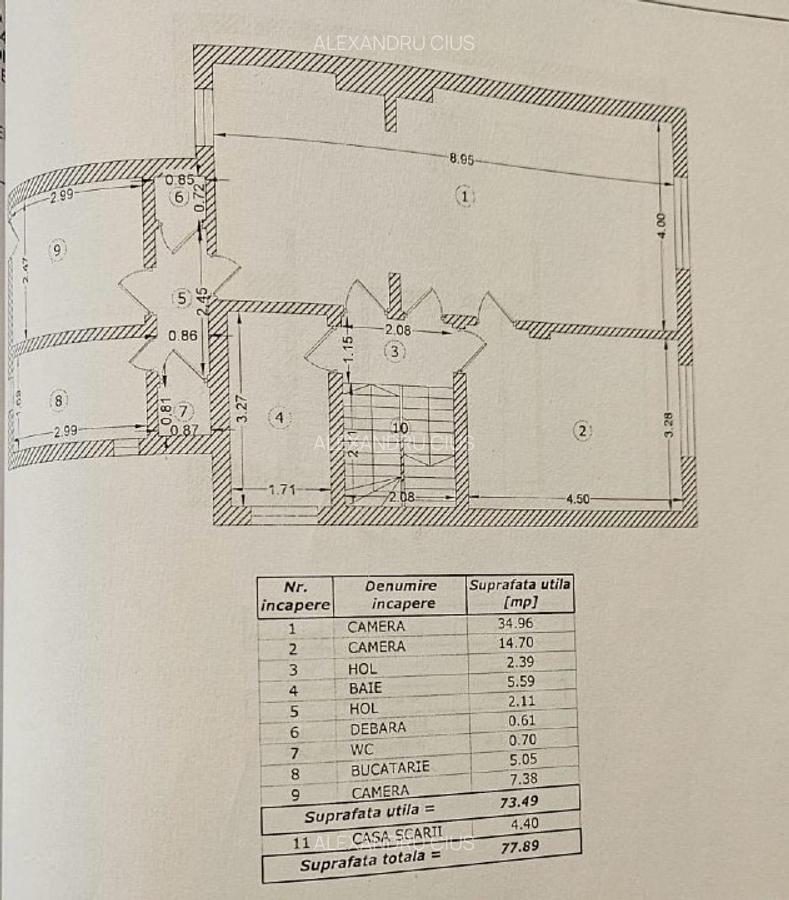 Floreasca-Barbu Vacarescu Apartament  în vilă - Et 1 + pod amenajabil 159mp - 8