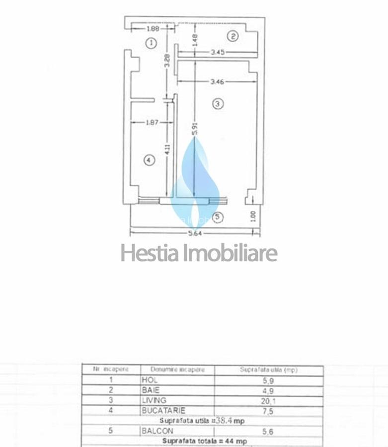 Garsonieră decomandată în Bucium - 6