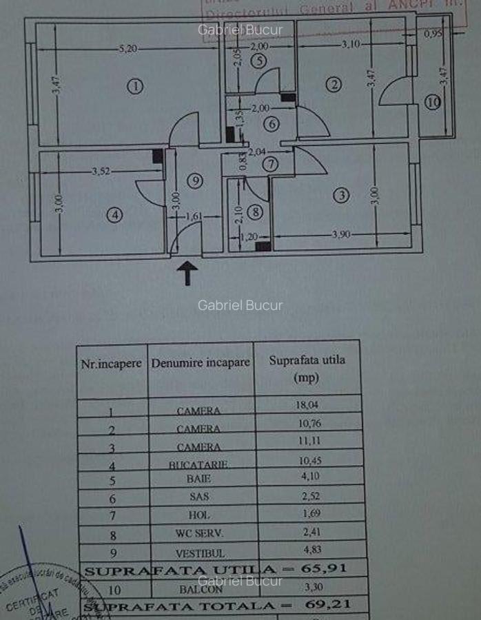 Apartament 3 camere Decomandat Berceni- Dr. Gazarului - 1