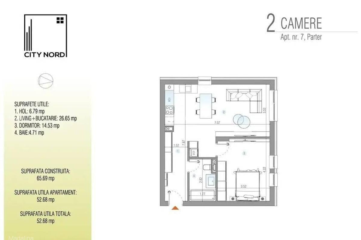 2 camere la Parter Proiect Boutique exclusiv CITY NORD! - 8