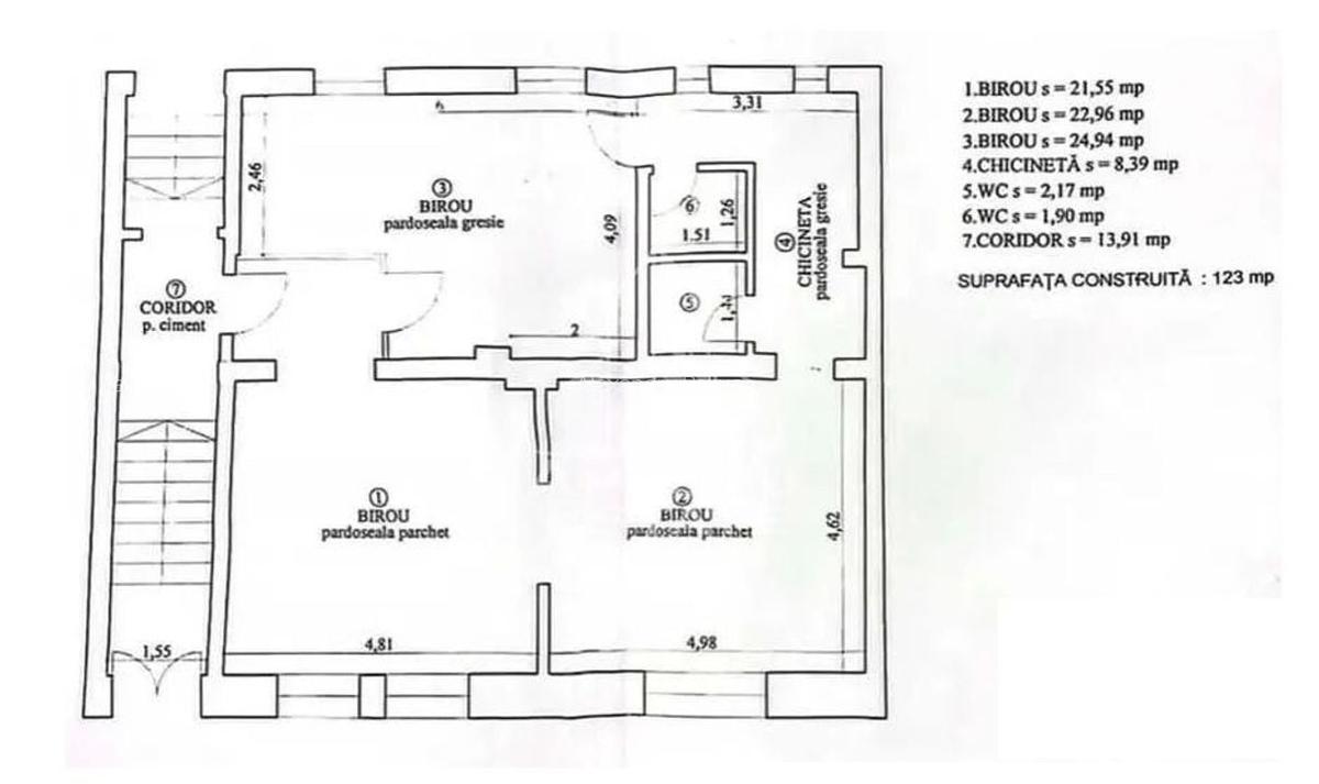 Spatiu Birouri 95 mp, parter inalt, zona Elisabetin - 3