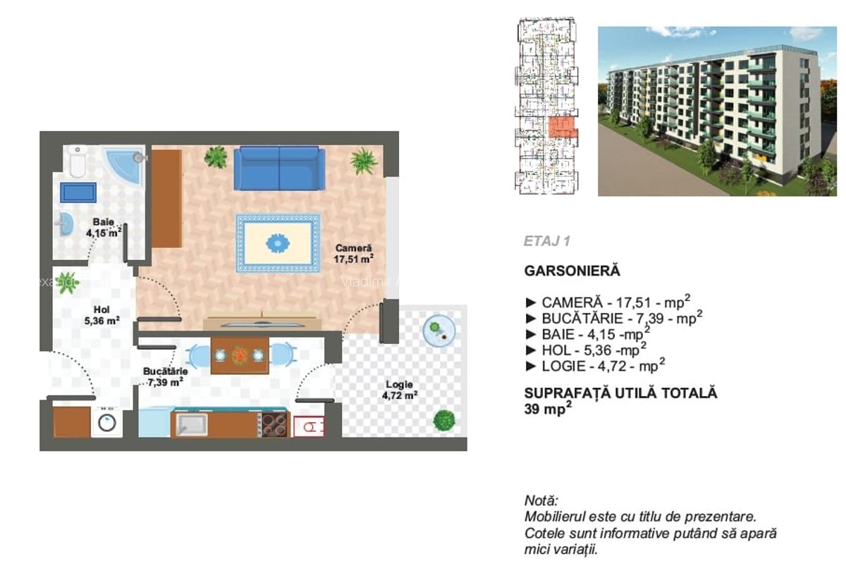 Garsonieră decomandată în Berceni - 3