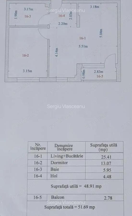 Apt 2 camere decomandat - 99.000 eur - 52mp - metrou 1 Decembrie 1918 - 6