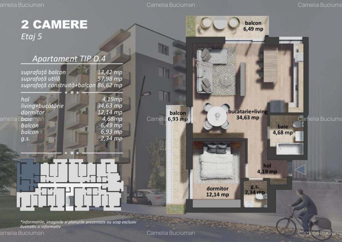 Apartament 2 camere de vanzare zona Postalionului - 1