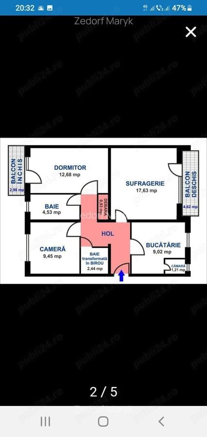 Vand Apartament Pia?a Mihai Viteazu - 2