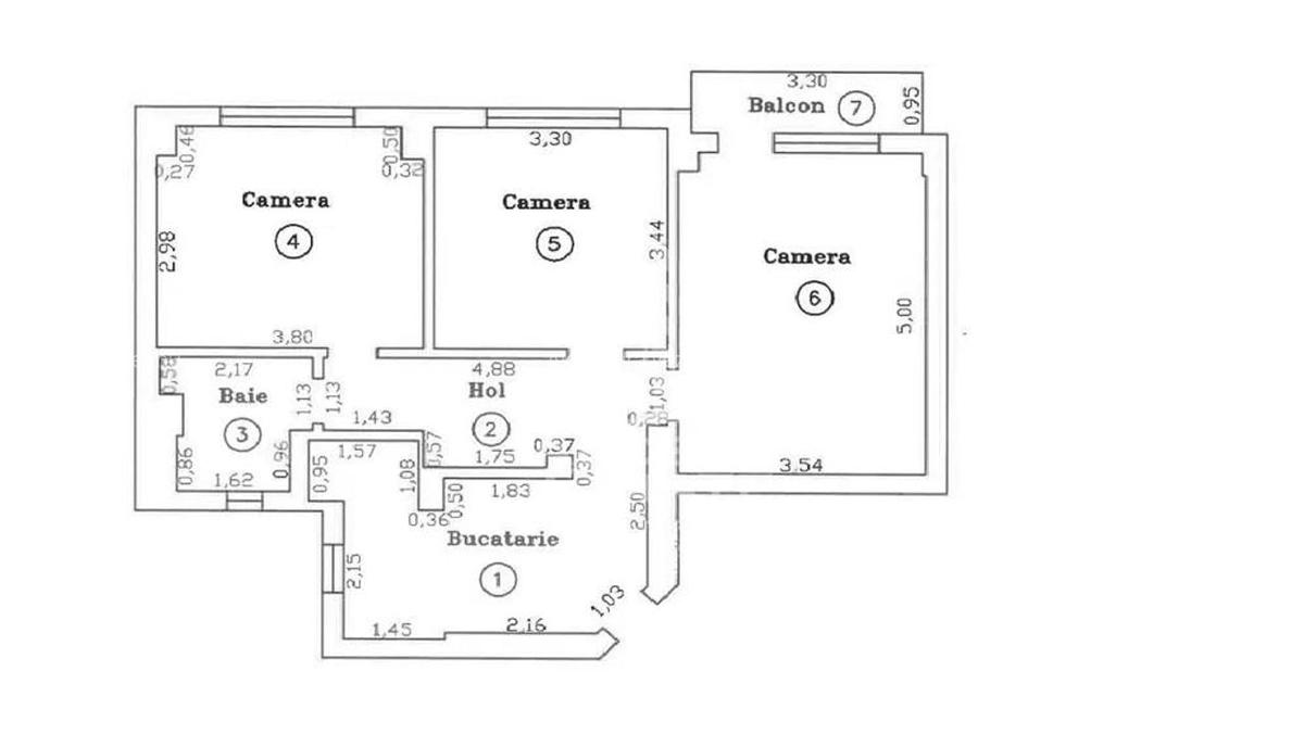 Apartament cu 3 camere, decomandat, centrala proprie,Spitalul Judetean - 5
