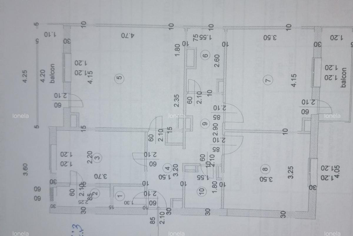 Apartament cu 3 camere - 1