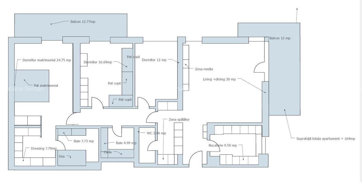 APARTAMENT CU 4 CAMERE AMBASADA AMERICII | 2 LOCURI PARCARE | PADUREA BANEASA - 20