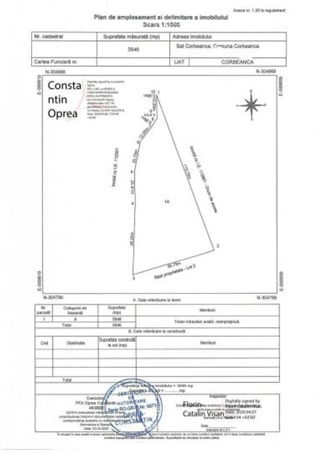 Corbeanca Teren 3546 mp - liziera padure - utilitati - 2