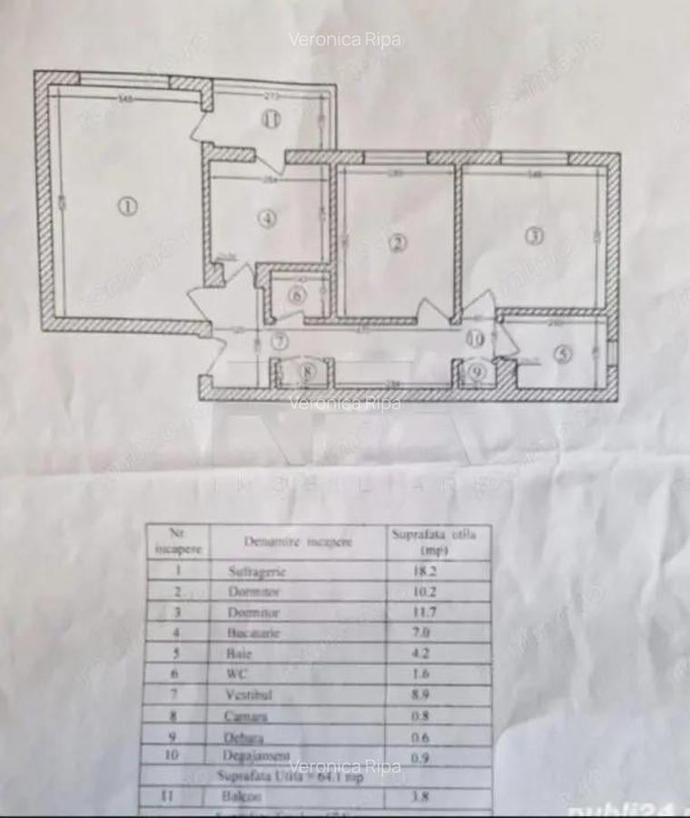 Apartament 3 camere, decomandat, 68mp/Gorjului - 1