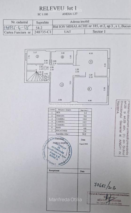 Apartament cu 3 camere semidecomandat în Domenii - 16